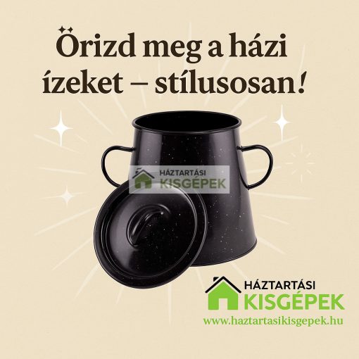 Perfect Home Zsírosbödön 5 literes Zománcozott Fekete színben 10452 - Háztartásikisgépek