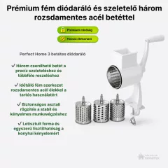 Perfect Home 12607 3 betétes kézi diódaráló gyors szállítással saját raktárkészletből, előzetes rendelés nélkül is - Háztartásikisgépek