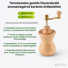 Perfect Home 14497 kézi borsdaráló retró kivitelben környezetbarát gumifából azonnali kiszolgálással a raktárunkból - Háztartásikisgépek