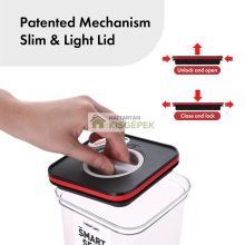 Neoflam Smart Seal 7 darabos tároló doboz szett zárható tetővel négyzet