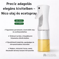 Nico olajspray air fryer – gyors szállítás saját raktárkészletből előzetes rendelés nélkül is - Háztartásikisgépek