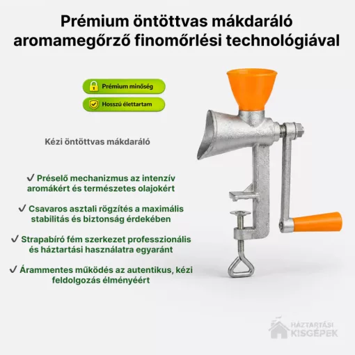 Perfect Home 12529 kézi mákdaráló gyors szállítással saját raktárkészletből, előzetes rendelés nélkül is - Háztartásikisgépek