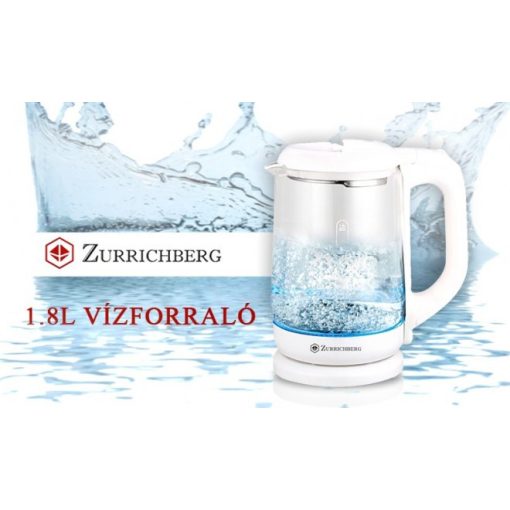 Zurrichberg ZBP 7603 üveg vízforraló 1,8 literes
