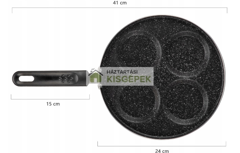 Image of KLÖNBERG KB-8709 TÜKÖRTOJÁS SERPENYŐ GRÁNIT BEVONATTAL Ø 24 CM