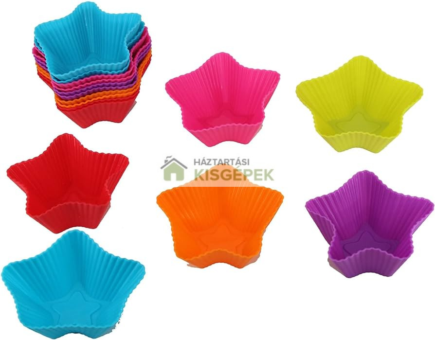 Image of NICO Szilikon Csillagalakú Sütőforma 7 cm Vegyes Szinekben 5 db/cs