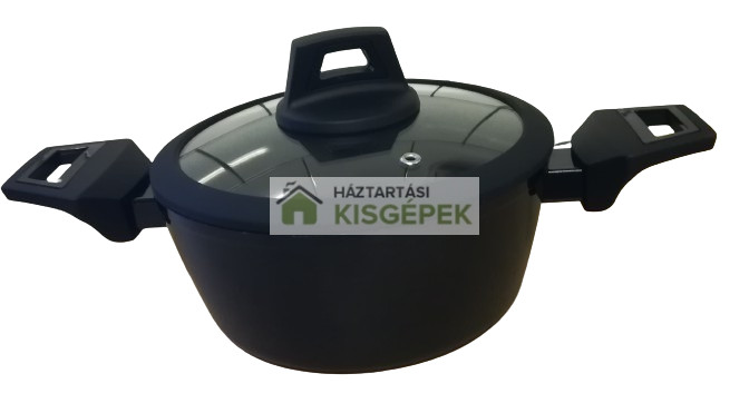 Image of ZURRICHBERG ZB 2063 LÁBAS ÜVEG FEDŐVEL 20 CM FEKETE 3,3 LITER