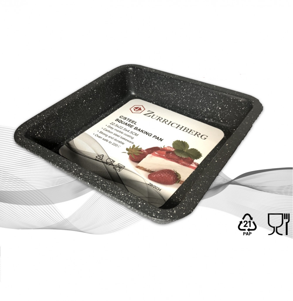 Image of ZURRICHBERG ZBP 2034 NÉGYSZÖGLETES SÜTŐFORMA 22,5 x 22,5 x 4,5 cm